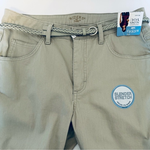 Riders by Lee Slender Stretch Ladies Capris Tan Size 12 Medium Cotton Spandex - Picture 5 of 16